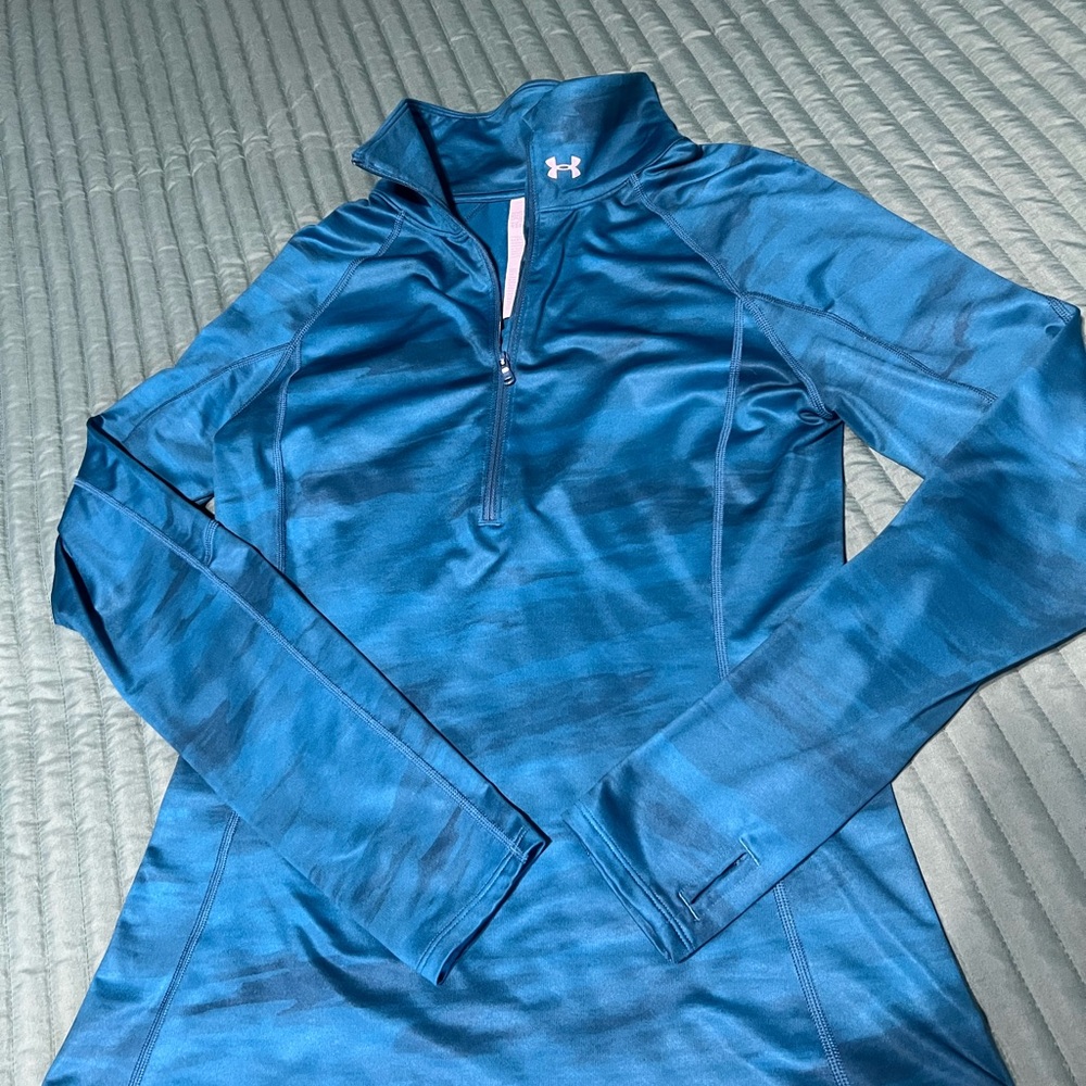 Under Armour Teal Quarter-Zip Performance Pullover